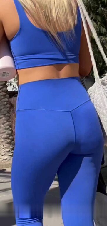 Going To The Gym In Blue Outfit