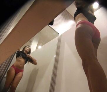 Sexy Body Brunette In Dressing Room